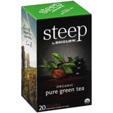 Bigelow Organic Green Tea six-pack box ready for home brewing