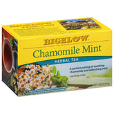 Bigelow Chamomile Mint tea bags for soothing, caffeine-free enjoyment anytime