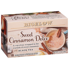 Bigelow Hot Cinnamon Black Tea bags in a box, ideal for holidays