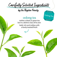 Bigelow Tea Oolong Tea foil-pack close-up highlighting premium packaging.