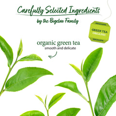 Bigelow Organic Green Tea box with brand label and organic certification