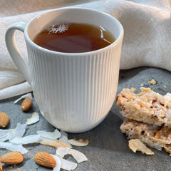 Bigelow Toasted Coconut Almond Bark Tea bags ready for quick, flavorful brewing.