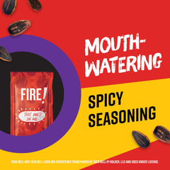 BIGS Fire Sauce sunflower seeds close-up highlighting double flavor and bold seasoning.