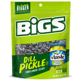 BIGS Vlasic Dill Pickle sunflower seeds in a bag for tangy on-the-go snacking.
