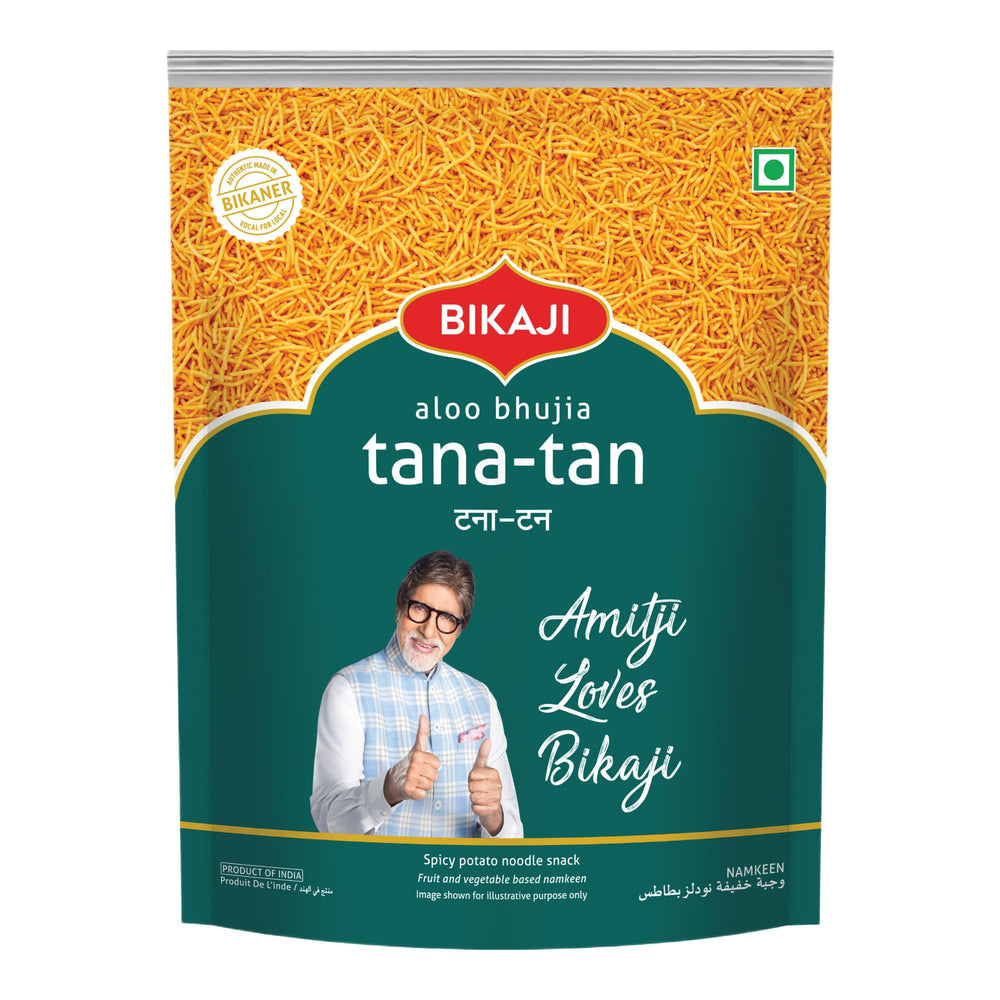 Bikaji Bhujia No.1 packaging display for everyday snacking.