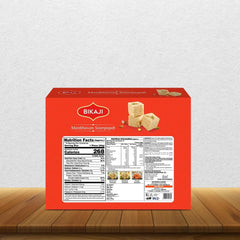 BIKAJI Soan Papdi topped with almonds and pistachios for added crunch.