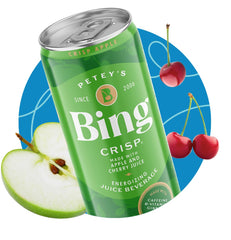 BING Energizing Juice Cherry can highlights real juice flavor and bright aroma