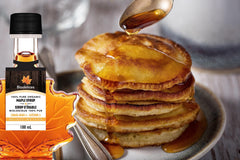 BIODELICES organic maple syrup pouring, perfect for drizzle over breakfasts