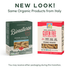 Bionaturae organic rice-lentil pasta pack, convenient for quick weeknight dinners.