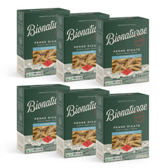 Bionaturae Penne Rigate pasta al dente, gluten-free and protein-rich for satisfying meals.