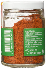 Biperduna Espelette powder packaging highlights premium French origin