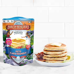 Birch Benders keto pancake mix batter in bowl, ready to cook.