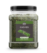 Birch & Meadow dried chives in a resealable container for easy pantry storage and fresh flavor.