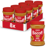 Biscoff creamy cookie butter jar with smooth spread for toast