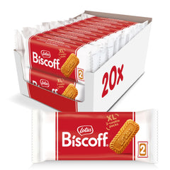Lotus Biscoff dispenser box exterior for easy sharing.