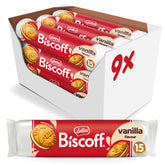 Biscoff vanilla sandwich cookies 9-pack on a serving tray, perfect for sharing
