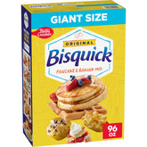 Bisquick Original 96oz giant box, ready for quick breakfasts.