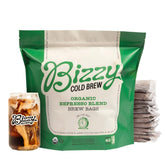 Bizzy Organic Cold Brew Bags with coarse-ground beans for smooth cold brew