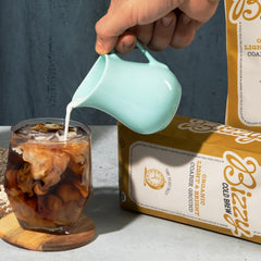 Bizzy Organic Cold Brew brew-guide bag supports customizing your brew method.