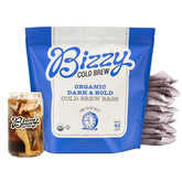 Bizzy Organic Cold Brew coarse-ground brew bags for smooth, ready-to-steep sessions.