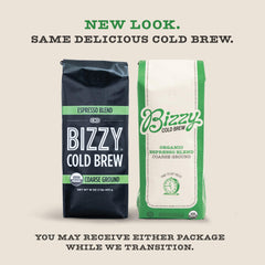 Close-up of Bizzy cold brew micro-sifted coffee ensuring cleaner extraction