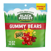 Black Forest Gummy Bears in six flavors, ideal for on-the-go snacking.