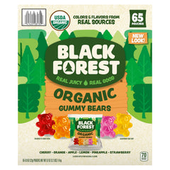 Black Forest Gummy Bears 65-pouch box shown, a convenient on-the-go snack.