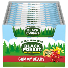 Black Forest Gummy Bears front-pack displaying six real-fruit flavors for convenient snacking