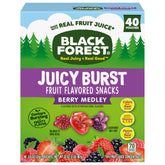 Black Forest Juicy Burst Berry Medley pouches for easy on-the-go snacking