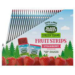 Black Forest Stretch Island strawberry strip in hand, perfect on the go