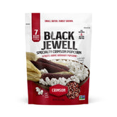 Black Jewell Crimson heritage kernels, ready to pop for a crisp, flavorful snack.
