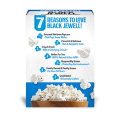 Close-up of Black Jewell Simply Sea Salt kernels with snack-ready crunch.