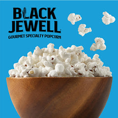 Serving bowl with Black Jewell popcorn for shareable movie-night enjoyment.
