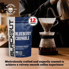 Blackout Coffee Co. Blueberry Crumble aroma closeup with inviting notes