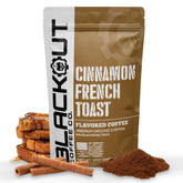 Blackout Coffee Cinnamon French Toast ground coffee pouch with bold aroma for a quick morning boost