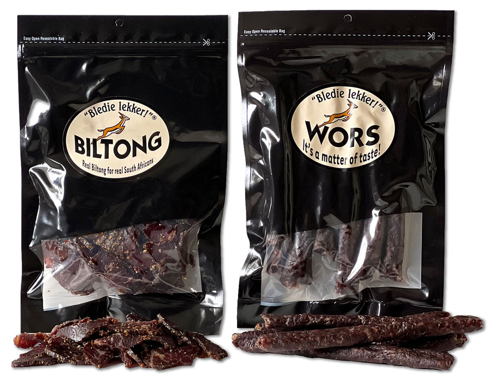 Bledie Lekker biltong bundle 8oz close-up texture ideal for savory snacking