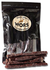Bledie Lekker Droewors resealable bag front view for easy trail snacking.