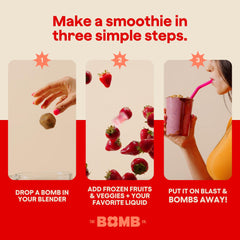 Peanut Butter Blast in blender ready to mix into smoothie