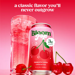Bloom Nutrition Bloom Pop Shirley Temple ingredients, prebiotic fibers for daily sipping