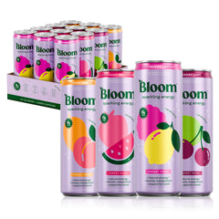 Bloom Nutrition Sparkling Energy variety pack can front view for clean all-day energy.