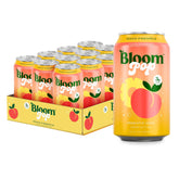 Bloom Pop Peach Pineapple Pack 12oz Cans for a gut-friendly refresh.