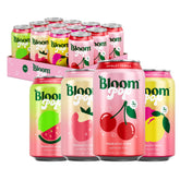 Bloom Pop variety pack front view, caffeine-free, low-calorie refresher.