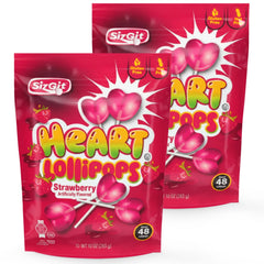 Bloom's Heart Lollipops red heart collection close-up for party favors