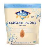 Blue Diamond Almond Flour bag close-up, gluten-free baking staple.