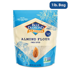 Blue Diamond Almond Flour measuring cup demonstrates precise gluten-free measurement.