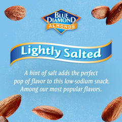 Blue Diamond almonds lightly salted close-up shows premium texture and taste.