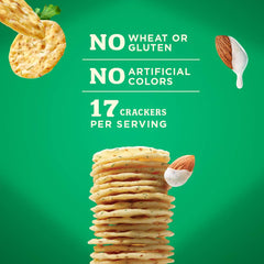 Blue Diamond Nut Thins light crispy texture complements dips.