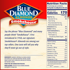 Blue Diamond Smokehouse almonds bag sealed for freshness, on-the-go snacking