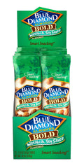 Blue Diamond Wasabi & Soy almonds close-up, bold flavor with a wasabi kick.