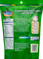 Blue Diamond Wasabi & Soy coated almonds in close-up, delivering a spicy-sweet kick for snacking.